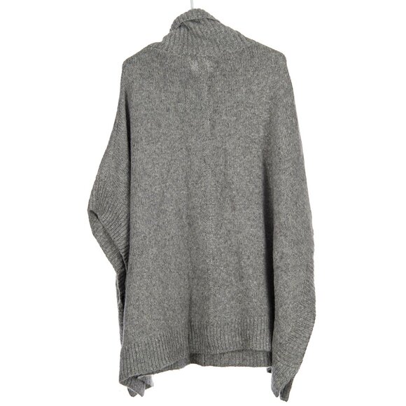 J. Crew Gray Relaxed Turtleneck Poncho Sweater Wool Mohair NWT Women's M/L - Picture 8 of 8